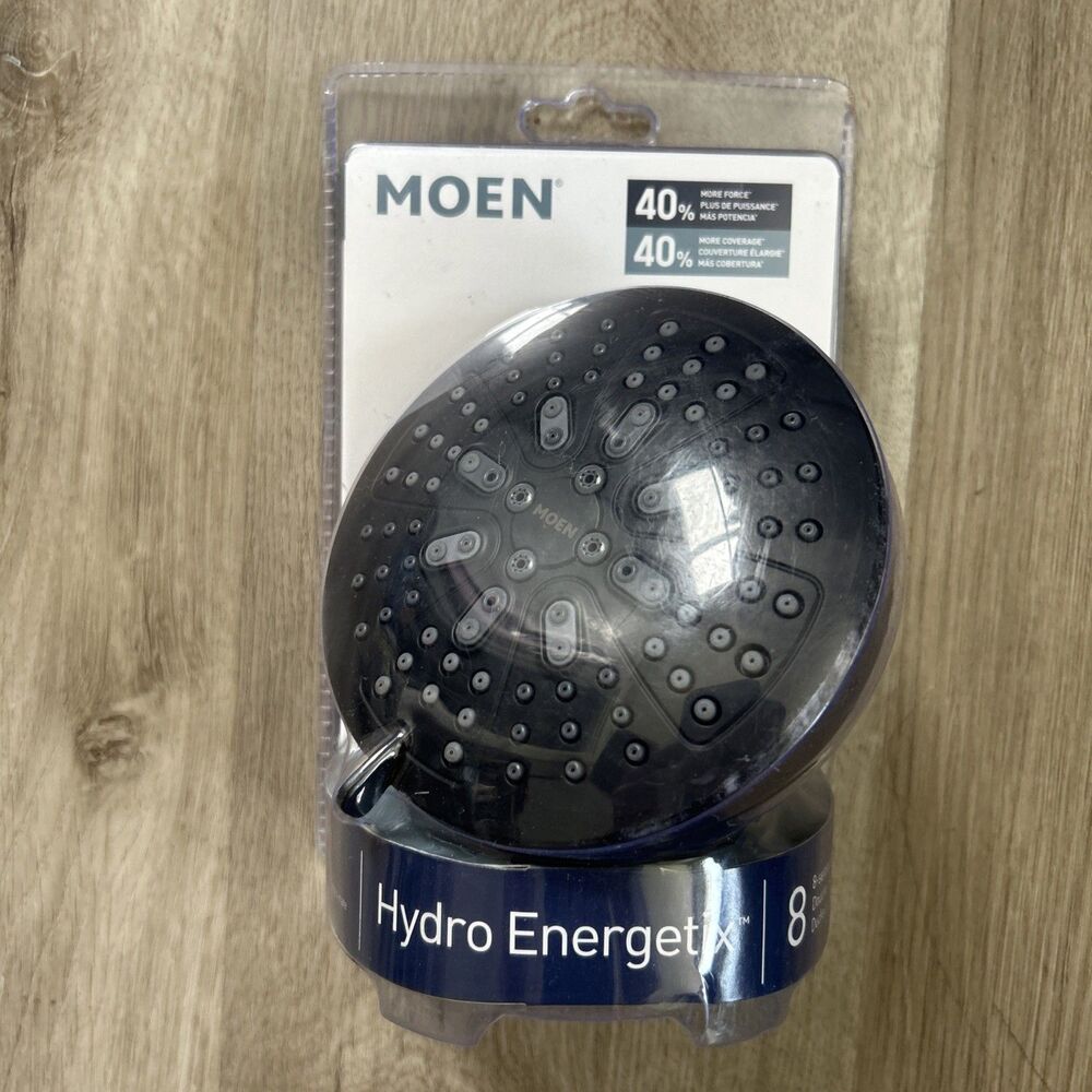 Moen Shower Head Hydro Energetix 8-Spray Patterns 1.75 GPM 4.75" Matte Black New